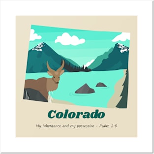 USA State of Colorado Psalm 2:8 - My Inheritance and possession Posters and Art